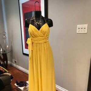 Chiffon Yellow Maxi Dress